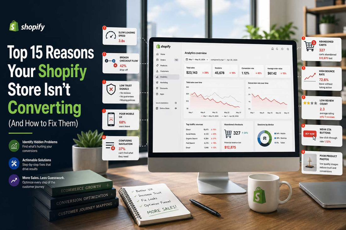 Top 15 Reasons Your Shopify Store Isn’t Converting (And How to Fix Them)
